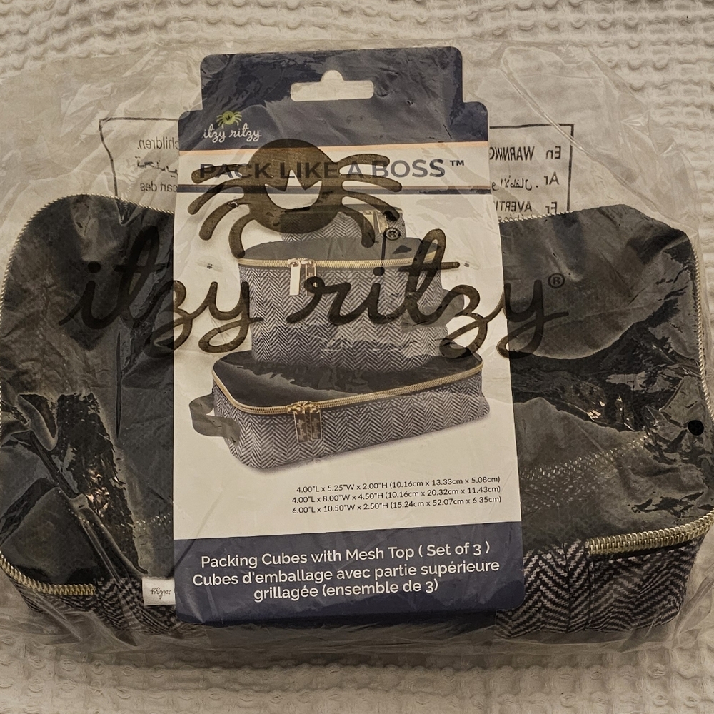 Itzy Ritzy Packing Cubes Coffee and Cream